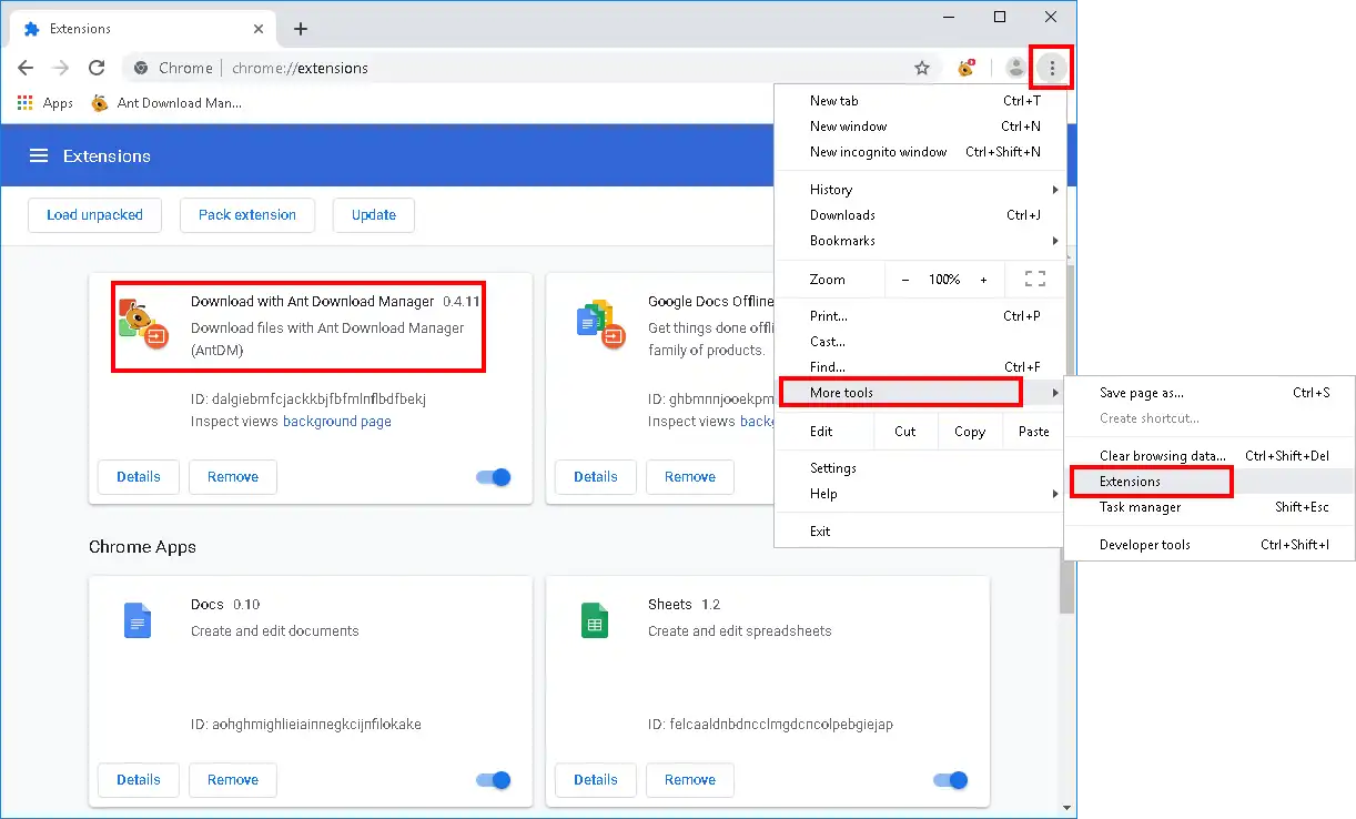 How to install Ant Download Manager (Download with Ant Download Manager) extension to Chrome. Step #2.