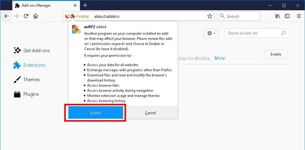 ow to install Ant Download Manager (AntDM) addon to Firefox. Step #3.